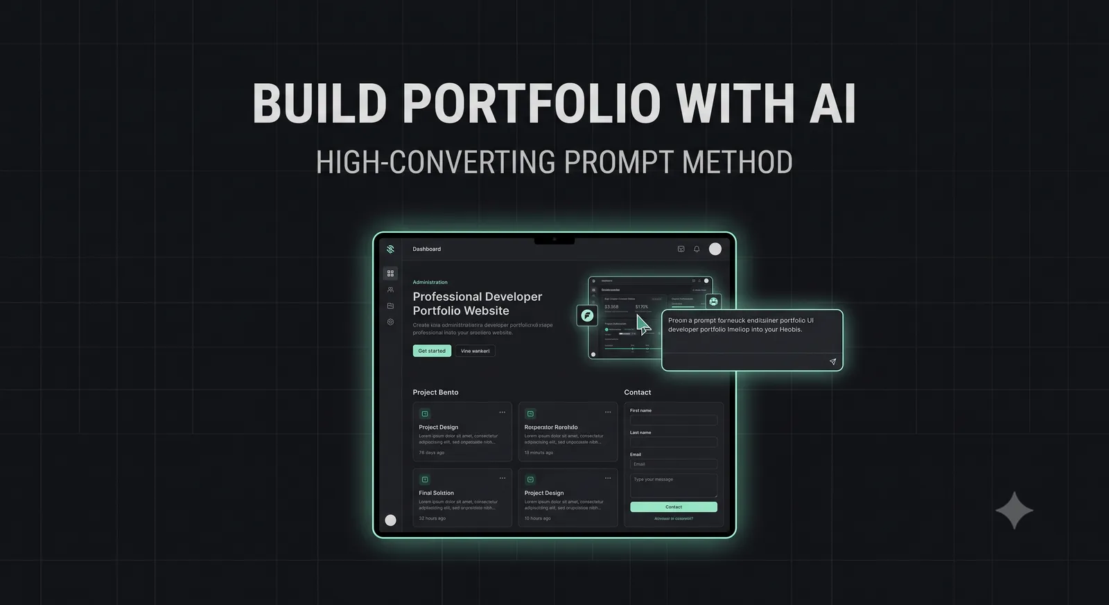 Build a Portfolio Site with AI — High-Converting Prompt Method